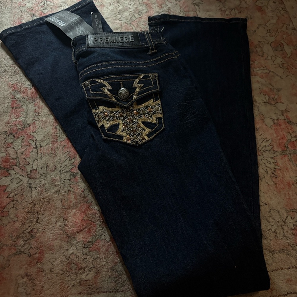 Premier Women's Midnight Blue Boot Cut Jeans